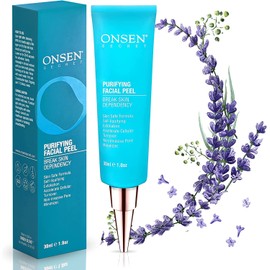 Onsen Exfoliating Peeling Gel - Daily Gentle Face Exfoliator, Dark Spot Remover, Organic Facial Peel for Sensitive Skin, Natural Whitening Exfoliating Gel for Women, 1 fl oz/30 ml