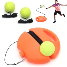 Catcan Solo Tennis Trainer Rebound Ball with String, Portable Tennis Practice Device Tennis Training Tool with 3 Tennis Balls and Elastic Strings for Self-Practice, Beginners, Adults…