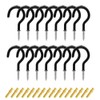 CCUCKY Pack of 16 Multipurpose Cup Hooks, Vinyl Coated Cup