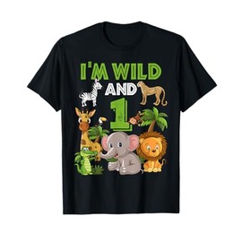 1 Year Old Zoo Birthday Shirt Safari Jungle Zoo Animal 1st T-Shirt