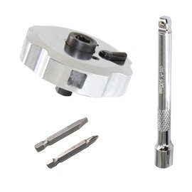 MacWork 2 in 1 Drive Thumbwheel Ratchet & Wobble Socket Extension Bar and Bits Driver Set, 1/4”Mini Reversing Screwdriver ，Finger Ratchet