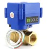 U.S. Solid 1" Motorized Ball Valve 85-265V AC Brass Electrical