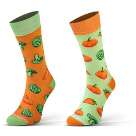 Sesto Senso Funny Unmatched Cotton Socks for Men and Women - Vegetables, size: 39-42