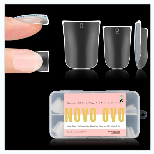 NOVO OVO Upgraded Extra Thick Short Duck Feet Nail Tips