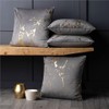 Red Rainbow 4 Pack Gold Metallic Velvet Cushion Covers with