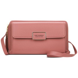 Forrica Women's Smartphone Pouch, Popular, Wallet, Lightweight, Shoulder Bag, Crossbody Bag, Saifu Pochette, Smartphone Wallet, Pink