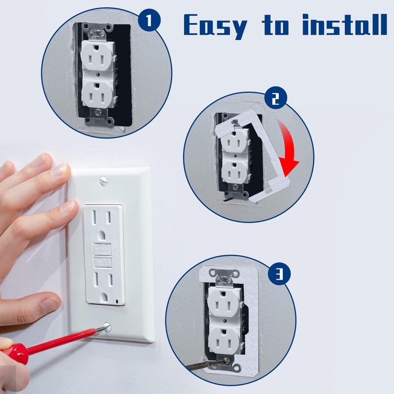 DECOHS 10 Pcs Wall Plate Spacer- Metal Flush Fit Device