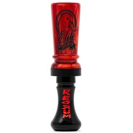 Elite Duck Calls Murder Acrylic Duck Call – Designed by 3X World Champion Brad Allen – Single or Double Reed – Mallard, Teal, Wood Duck, Gadwall, Pintail (Murder - Single Reed, Red Pearl)