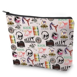 Taekwondo Lover Gift Just a Woman Who Loves Taekwondo Makeup Bag Taekwondo Training Gift Gift for Her (Taekwondo)