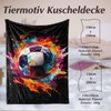 Football Cuddly Blanket for Children, Sports Football Sofa Blanket, Microfibre