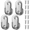 Elegaperma 4Pcs Closet Rod Hanger, Stainless Steel Closet Rod Holders