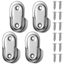Elegaperma 4Pcs Closet Rod Hanger, Stainless Steel Closet Rod Holders