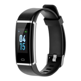Wireless Smart Watch Bluetooth Fitness Tracker Heart Rate Monitoring Waterproof Black