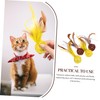 BESPORTBLE 4pcs Interactive Cat Rattan Balls with Bells Durable Weave