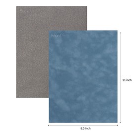 Sew Easy Industries Papel de terciopelo de 12 hojas, 8.5 por 11 pulgadas, azul francés