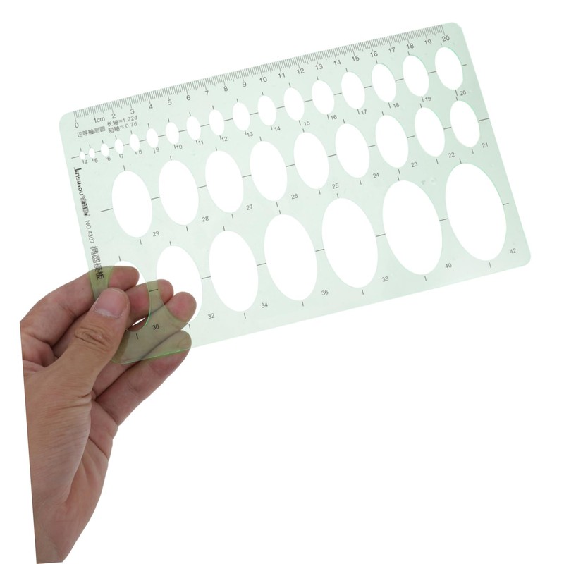 STOBOK 2pcs Geometric Ruler Ellipse Template Circle Stencil Stencils for