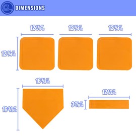 JDS Toy Store Thrown Down Sports Bases and Pitching Mount - Outdoor Rubber Base Set Baseball, Softball, Kickball, Teeball, Kids, Backyard, Practice and School