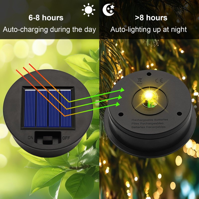 4 Pack Solar Lights Replacement Top Parts (Top Size 3.31