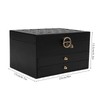 Watch Box,Lockable Watch Case,Watch Display Case with 2 Drawers for