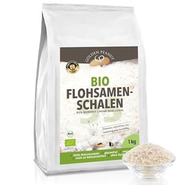 GOLDEN PEANUT Psyllium Husks Organic 1 kg 95% Purity, India, High-Fibre, Gluten-Free Vegan, Natural Product