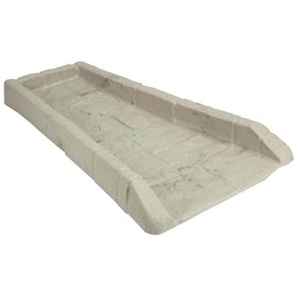 Suncast Outdoor System Decorative Rain Gutter Downspout Splash Block, Easy to Install, Lightweight 1.3 pounds, Stone Light Taupe 4 Pack
