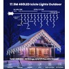 Icicle Outdoor Christmas Lights,460LED 17.5M/57ft Christmas Decorations Lights Plug in,Cool