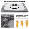Sonive Fitted Sheet Breathable Bed Sheets 100% Polyester, 30cm Large