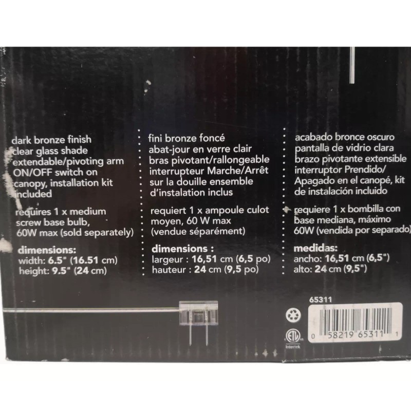 Comecializadora Sesuconsa Lámpara De Pared Interiores Bronce Oscuro Globe Sin