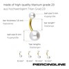PIERCINGLINE Titanium Belly Button Piercing | Synthetic Pearls | Banana