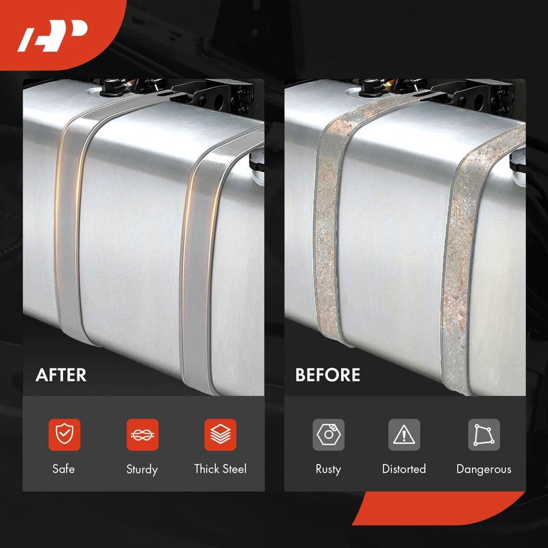 A-Premium Set of 2PCS Fuel Tank Straps Compatible with Ford