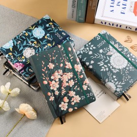 2026 Diary A5 Day per Page, Full-Year Planner (Jan - Dec 2026) Daily & Monthly Planner with Colorful Monthly Tabs, Elastic Pen Holder, 2 Bookmarks, Pen Loop & Inner Pocket, Dark Green.