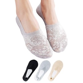 Lino Ulu 3 Pair Set x Foot Covers (360° Anti-Slip and Breathable, Antibacterial x Deodorization), Footcover, Women's, Socks, No Slip Socks, Ankle Socks, 3 pairs in 3 colors