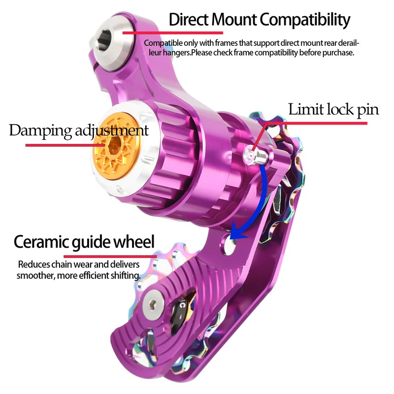 Single Speed Chain Tensioner Kit, CNC Aluminum Adjuster with 11T