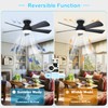 Depuley Modern Ceiling Fan with Light: 42-Inch Black Small Fans