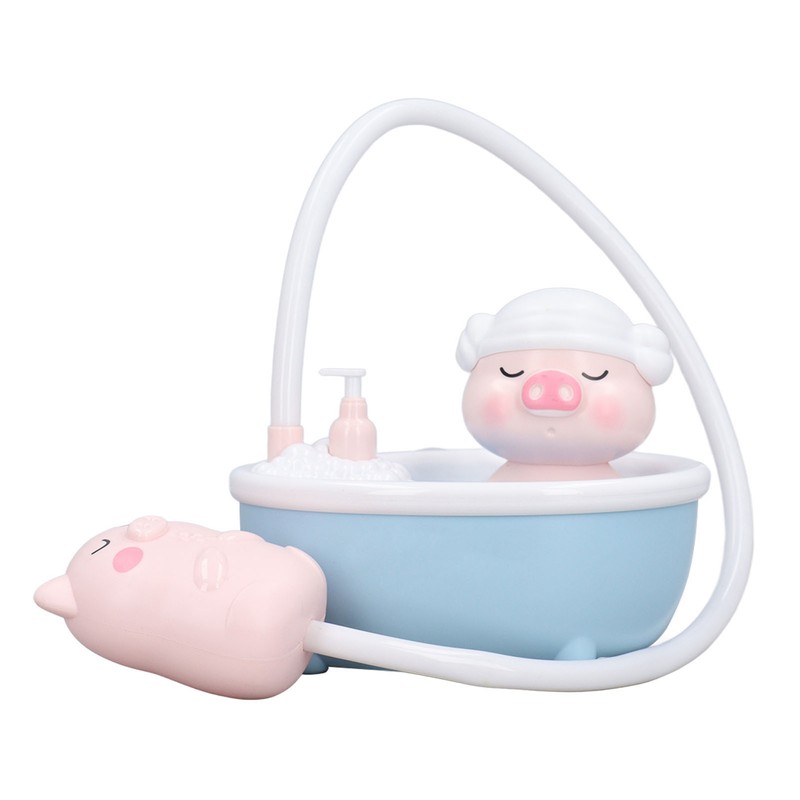 Electric Baby Bath Toy Piggy Shaped Water Spraying Head Endless