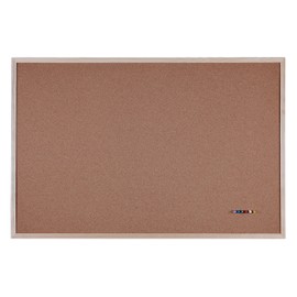 Cork Pin Board with Light Wood Frame, Various Sizes, 90x60cm