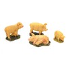 4 x Pigs and Piglets Christmas Figurines 6cm Birth Scene