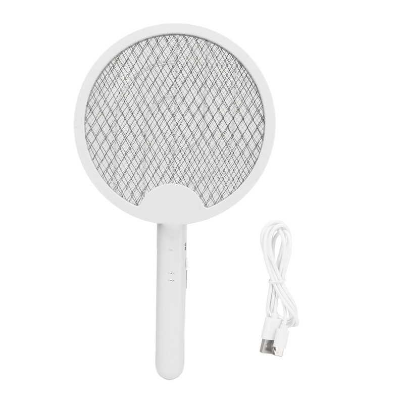 2 in 1 Electric Fly Swatter Rotatable Fly Killer Light