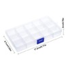 Gudalea Pack of 2 Grid Plastic Jewellery Boxes, Bead Storage