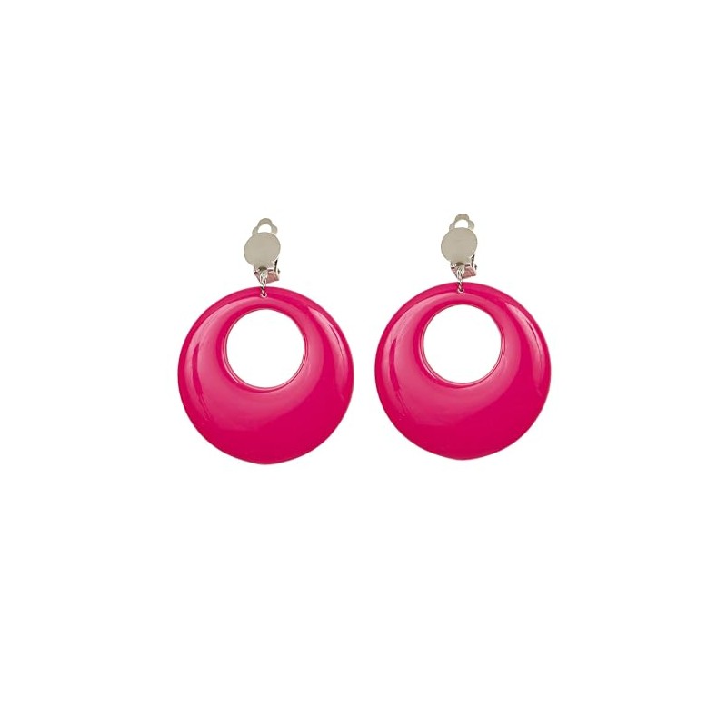 WIDMANN 05839 Pair of Earrings for Women Adults 80s Disco