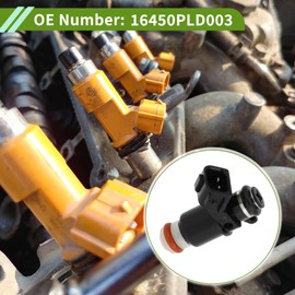 HOPESPANNER Kein. 16450PLD003 Kraftstoffeinspritzdüse für Honda Civic Si 2.0 02-05 Durchflussabgleich Schwarze Kraftstoffdüse 1 Stück