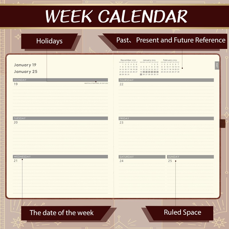 2026 Planner - Planner 2026 Weekly and Monthly, 9" x