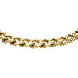 Fossil Men's Stainless Steel Gold-Tone Chain Bracelet, Color: Gold (Model: JF04616710)