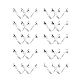 Ctuoptuo Stainless Steel Universal V-Clip for All Swimming Pool and Spa Skimmer/Nets, Brushes or Poles - Works for above Ground or Inground Pools (20 Pack)