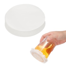 PATIKIL 5.1 Inch Leak-Proof Cup Cap Lid Liners, 500 Pcs Round Sealing Paper Pads Disposable Paper Cup Cover Sealer Film for Plastic Drink Milk Tea Coffee Beverage, White