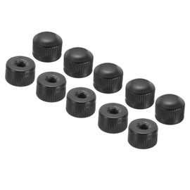 PATIKIL M5x11x14 Cap Nut, 15 Pcs Acorn Nut Screw Knob Cap Insert Bolt Cover Female Thread Knurled Decorative Hardware Fittings Light Fixtures, Black