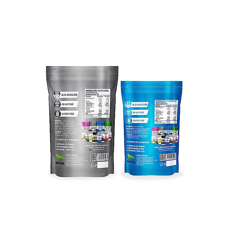 NATSA Citrato de Magnesio 500 g y Citrato de Potasio