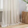 VOILYBIRD Natural Linen Semi Sheer Curtains Tab Top (Natural, 52"
