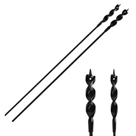KELINER Flexible Drill Bit Kit - 3/4" & 9/16" x 54-Inch Spiral Drill Bits with Fish Eye Holes & Screw Tips - Fit for Pulling Wires Through Walls, Ceilings & Sidewalks