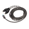 2Pin Sound Cable 3 in 1 Silver Plated Copper Cable